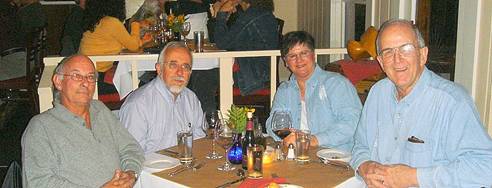 Michael Ginsberg, Michael Heaston, Susie & John Hardy Relaxing After the 2006 Gold Rush Book Fair