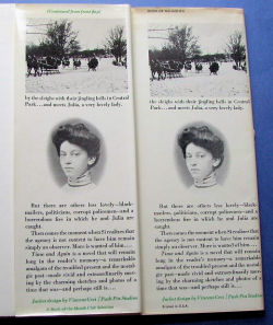 The back flaps for the trade first printing (left) and for the BOMC version (right)